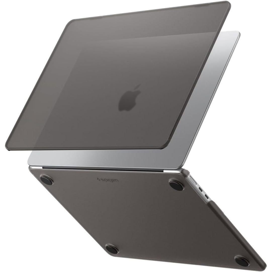 Schutzhülle für MacBook Air 13.6" M5 / M4 / M3 / M2, Spigen Air Skin, Rauchfarben-Matt