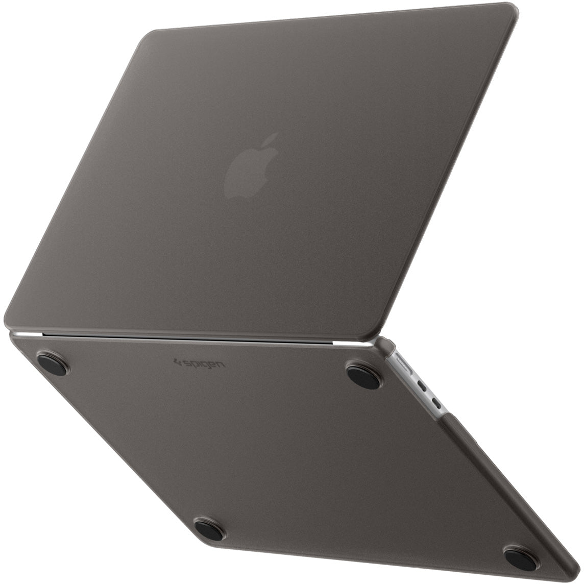 Schutzhülle für MacBook Air 13.6" M5 / M4 / M3 / M2, Spigen Air Skin, Rauchfarben-Matt