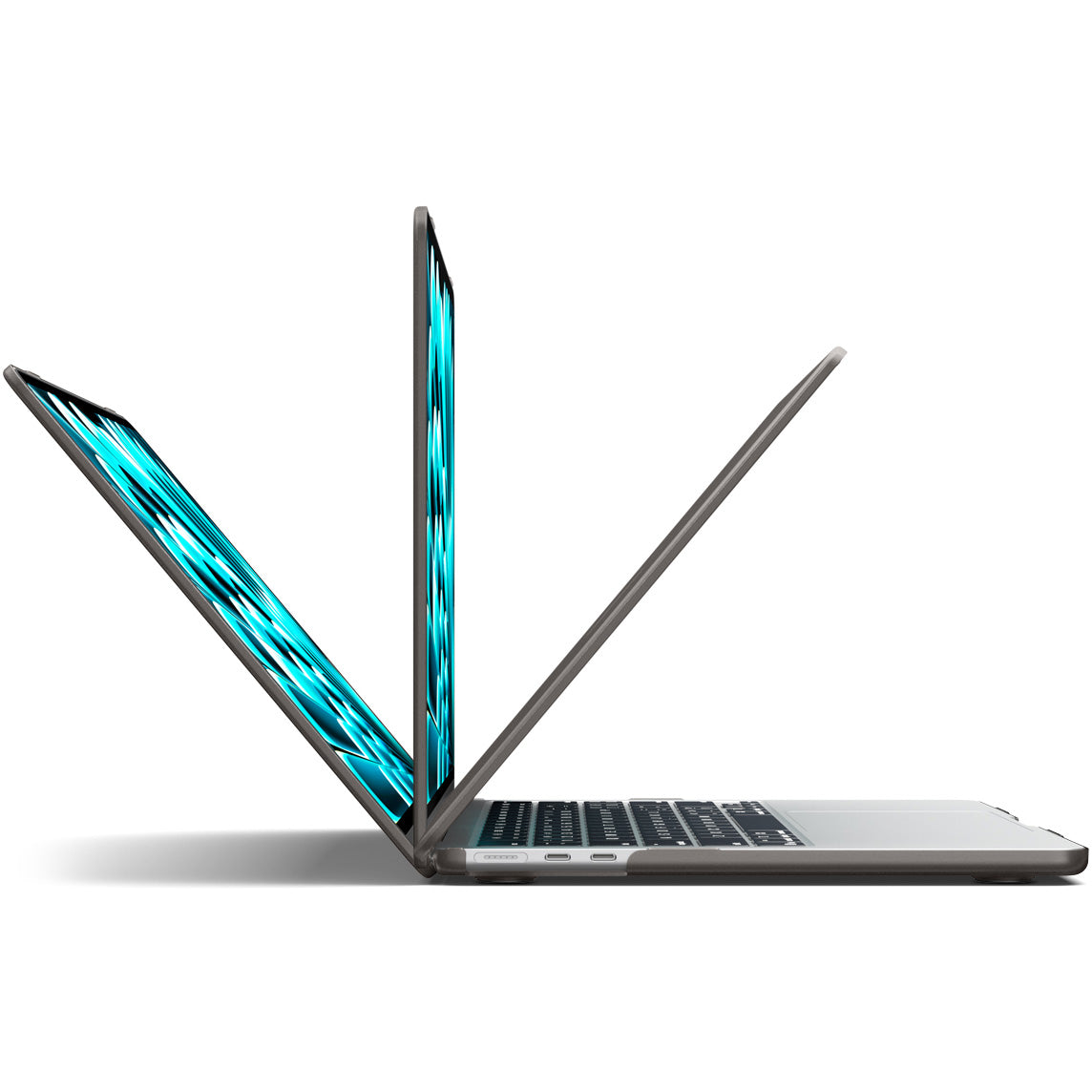 Schutzhülle für MacBook Air 13.6" M5 / M4 / M3 / M2, Spigen Air Skin, Rauchfarben-Matt