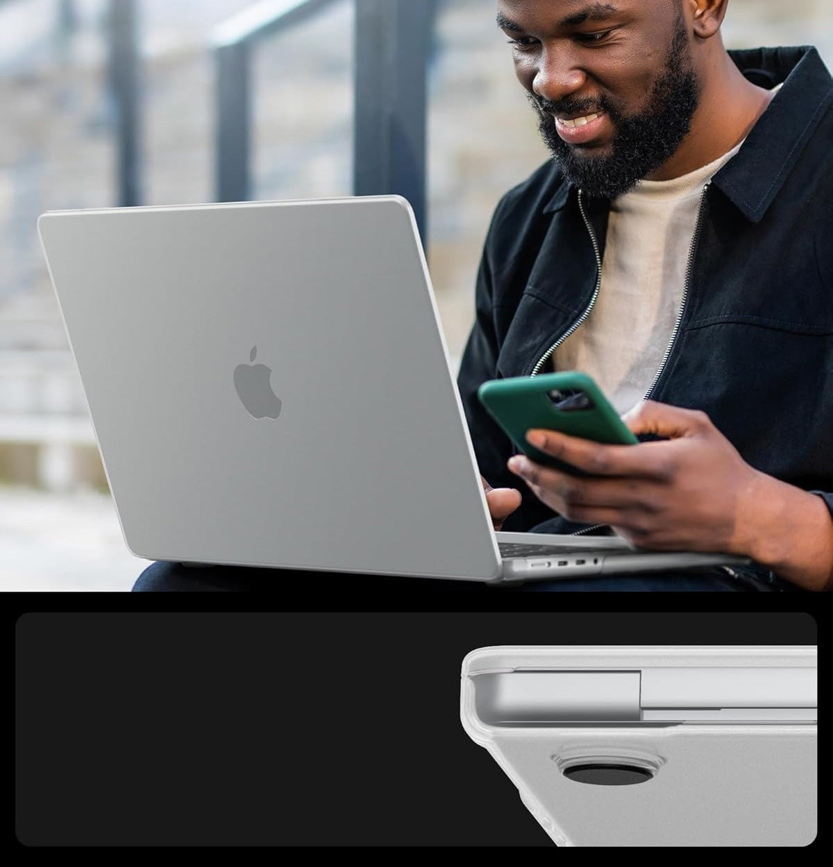 Schutzhülle für MacBook Pro 16" 2026-2021, Spigen Air Skin, Transparent-Matt