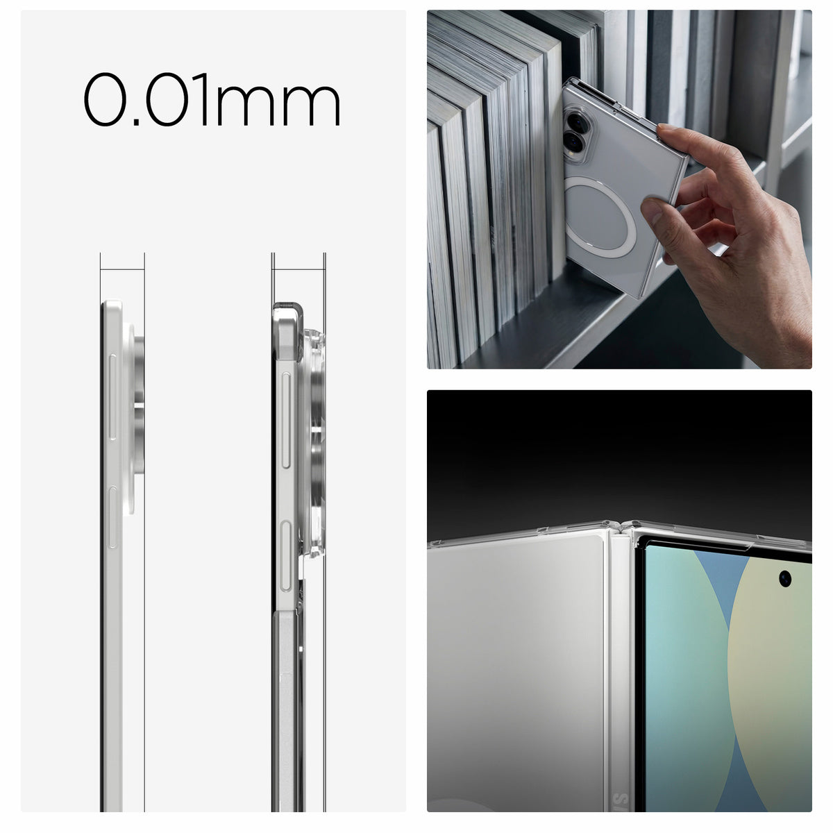 Handyhülle für Galaxy Z Fold8, Spigen Air Skin Mag mit MagSafe, Transparent