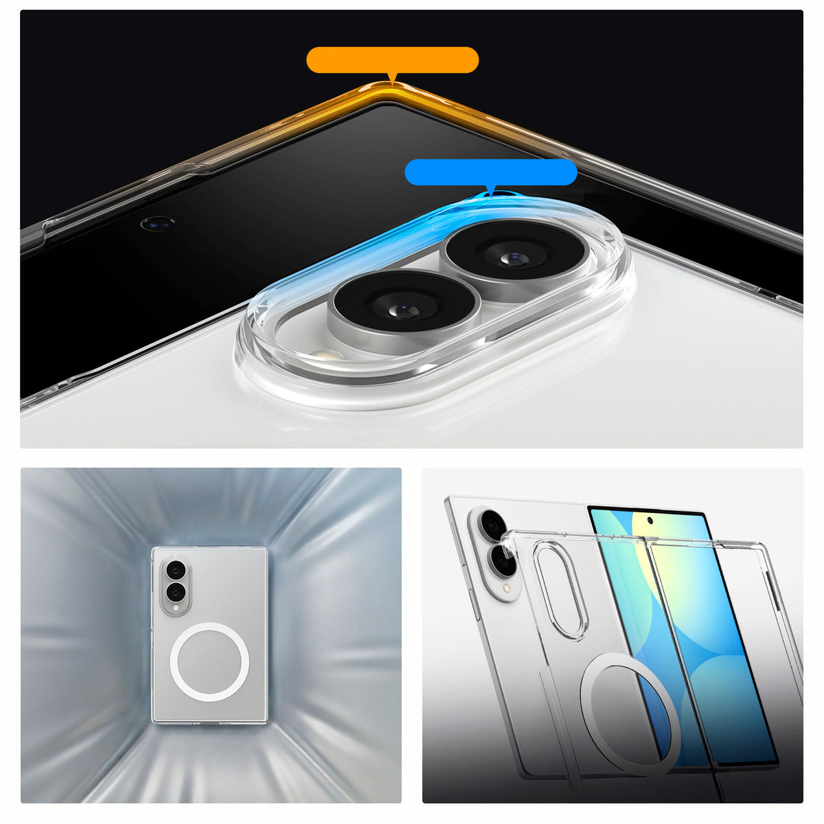 Handyhülle für Galaxy Z Fold8, Spigen Air Skin Mag mit MagSafe, Transparent