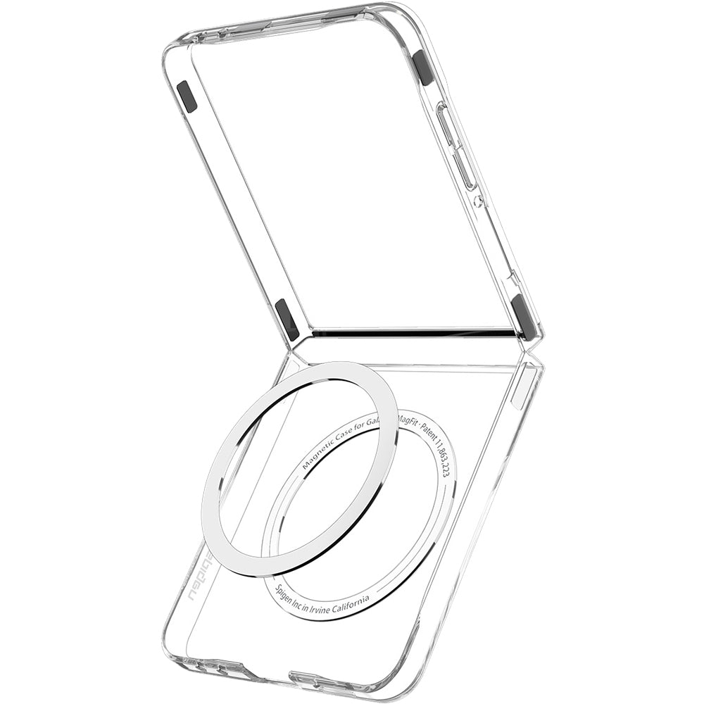 Handyhülle für Galaxy Z Flip7, Spigen Air Skin Mag für MagSafe, Transparent-Weiß