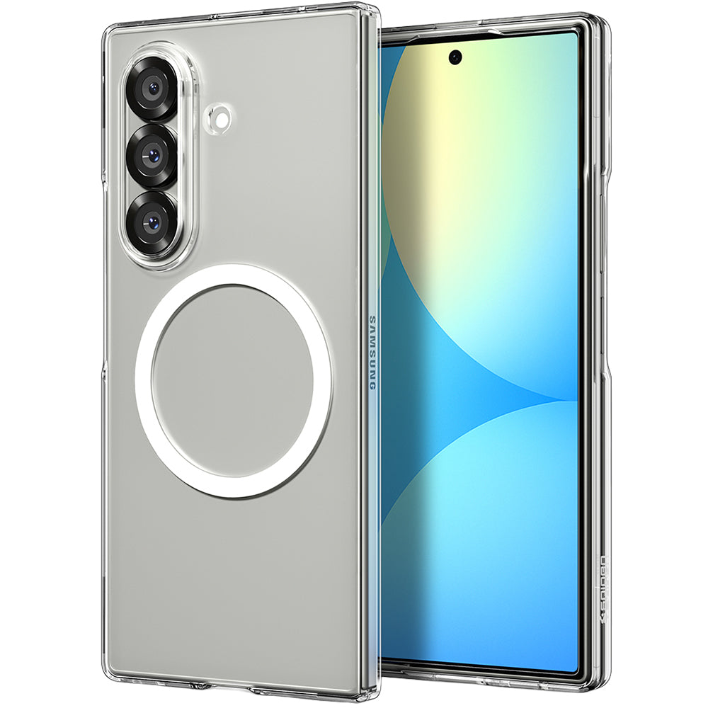 Handyhülle für Galaxy Z Fold7, Spigen Air Skin Mag für MagSafe, Transparent-Weiß