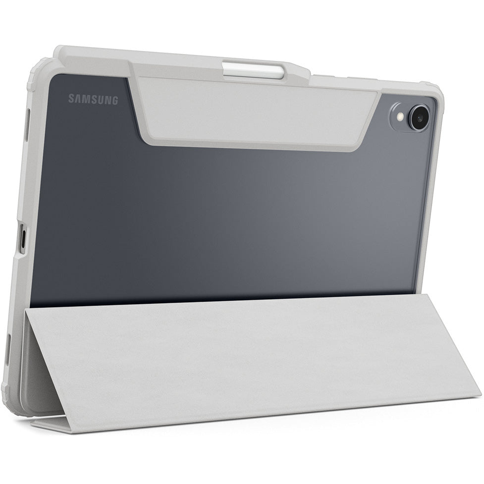 Schutzhülle mit Deckel für Galaxy Tab S11, Spigen Air Skin Pro, Grau-Transparent