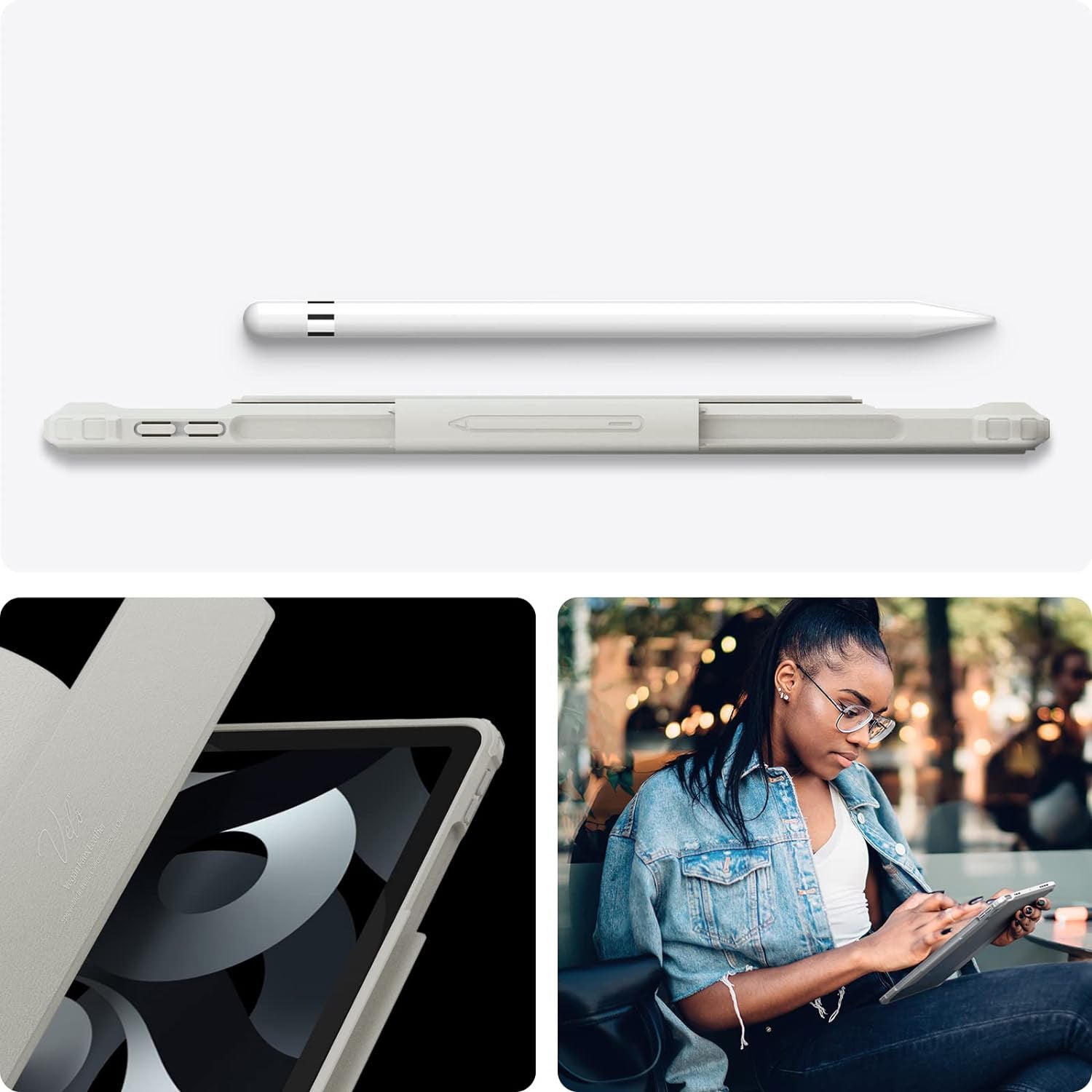 Schutzhülle für iPad Air 11" / 10.9" 2020-2026, Spigen Air Skin Pro, Grau