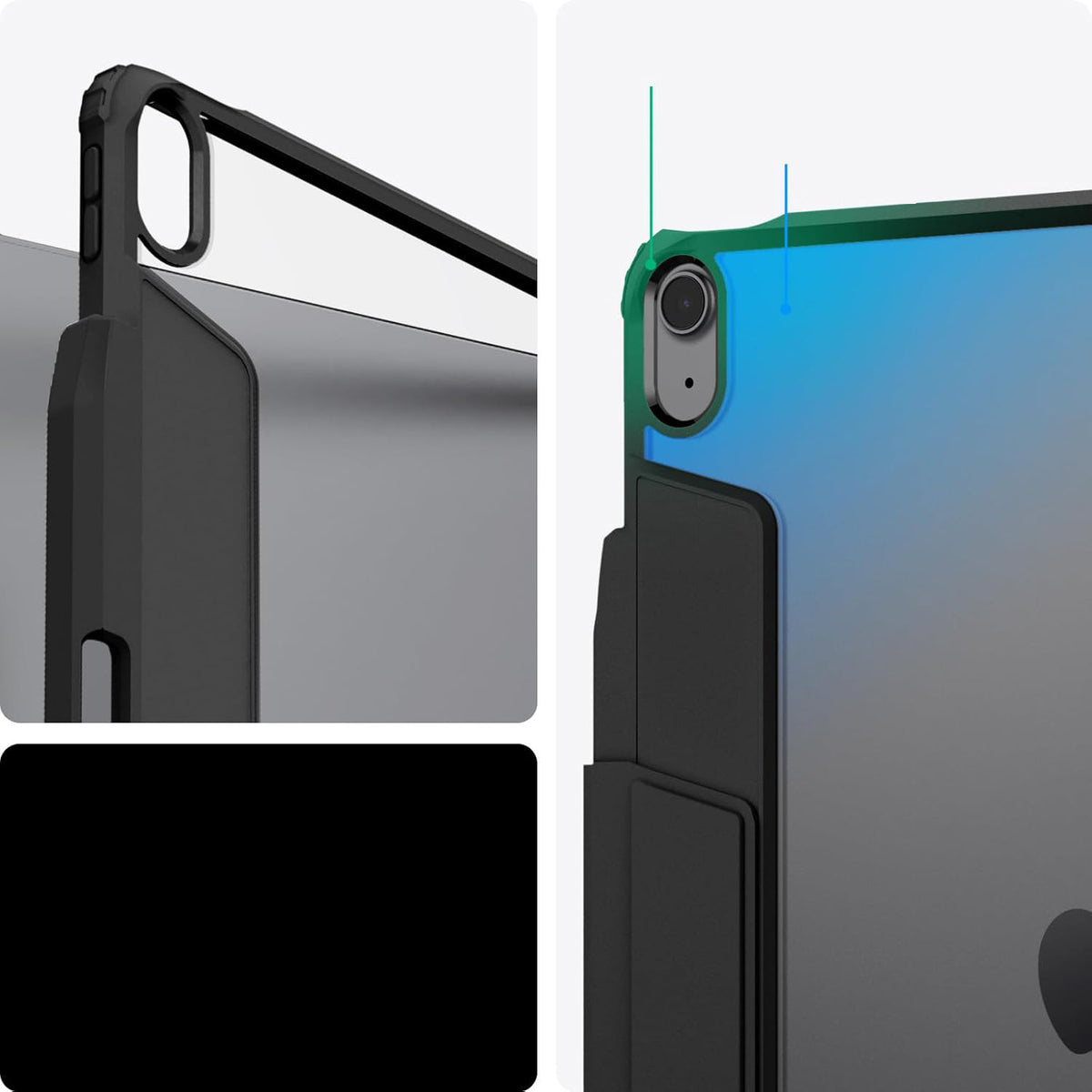 Schutzhülle für iPad Air 13" M4/M3/M2, Spigen Air Skin Pro, Schwarz