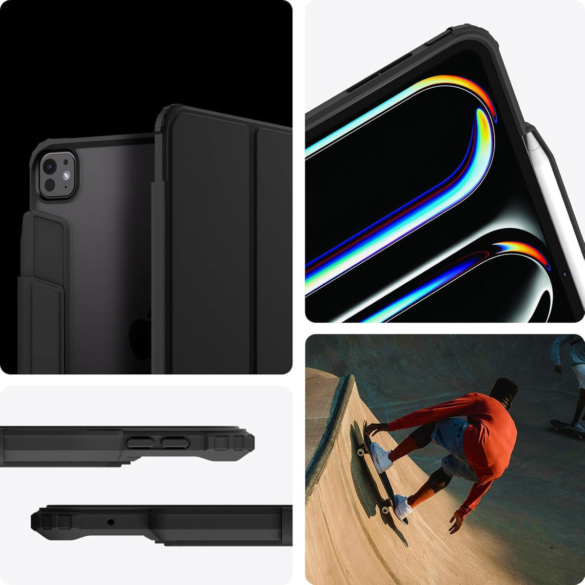 Schutzhülle für iPad Pro 11" 2025 / 2024, Spigen Air Skin Pro, Schwarz