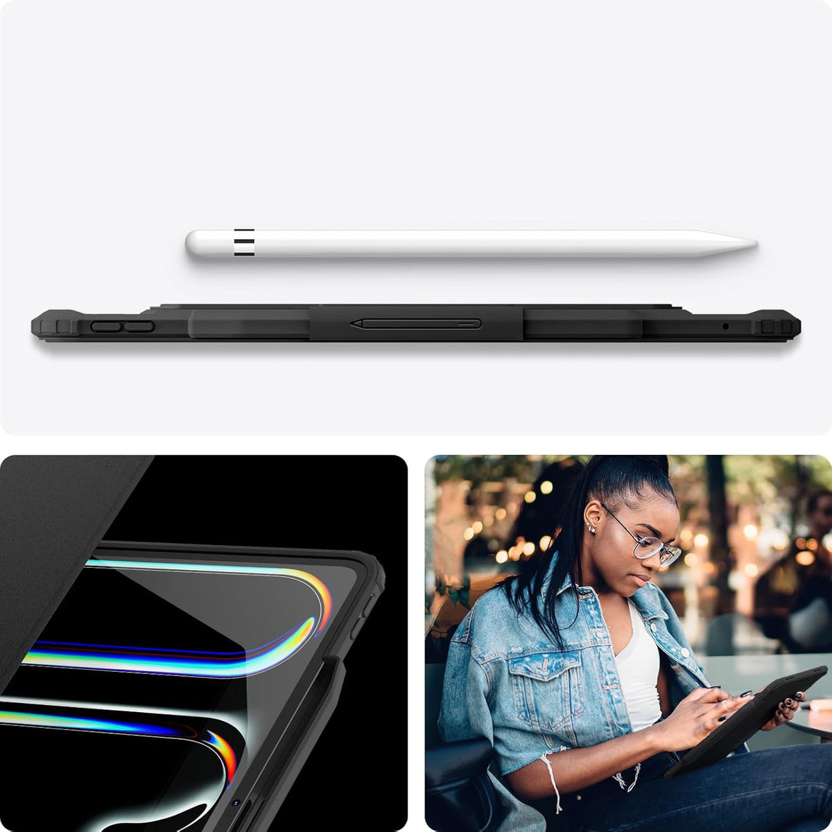 Schutzhülle für iPad Pro 11" 2025 / 2024, Spigen Air Skin Pro, Schwarz