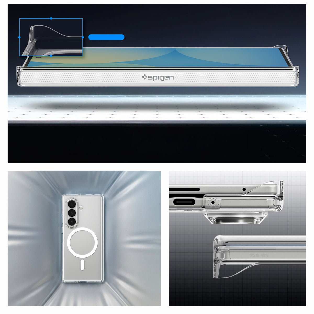 Handyhülle für Galaxy Z Fold8 Ultra, Spigen Air Skin Zero Mag mit MagSafe, Transparent
