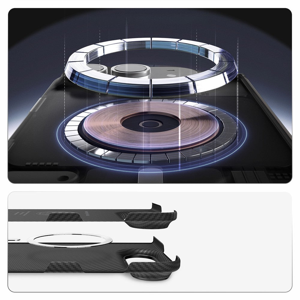 Handyhülle für iPhone Duo, Spigen Air Skin Aramid Mag mit MagSafe, Schwarz (3/14)