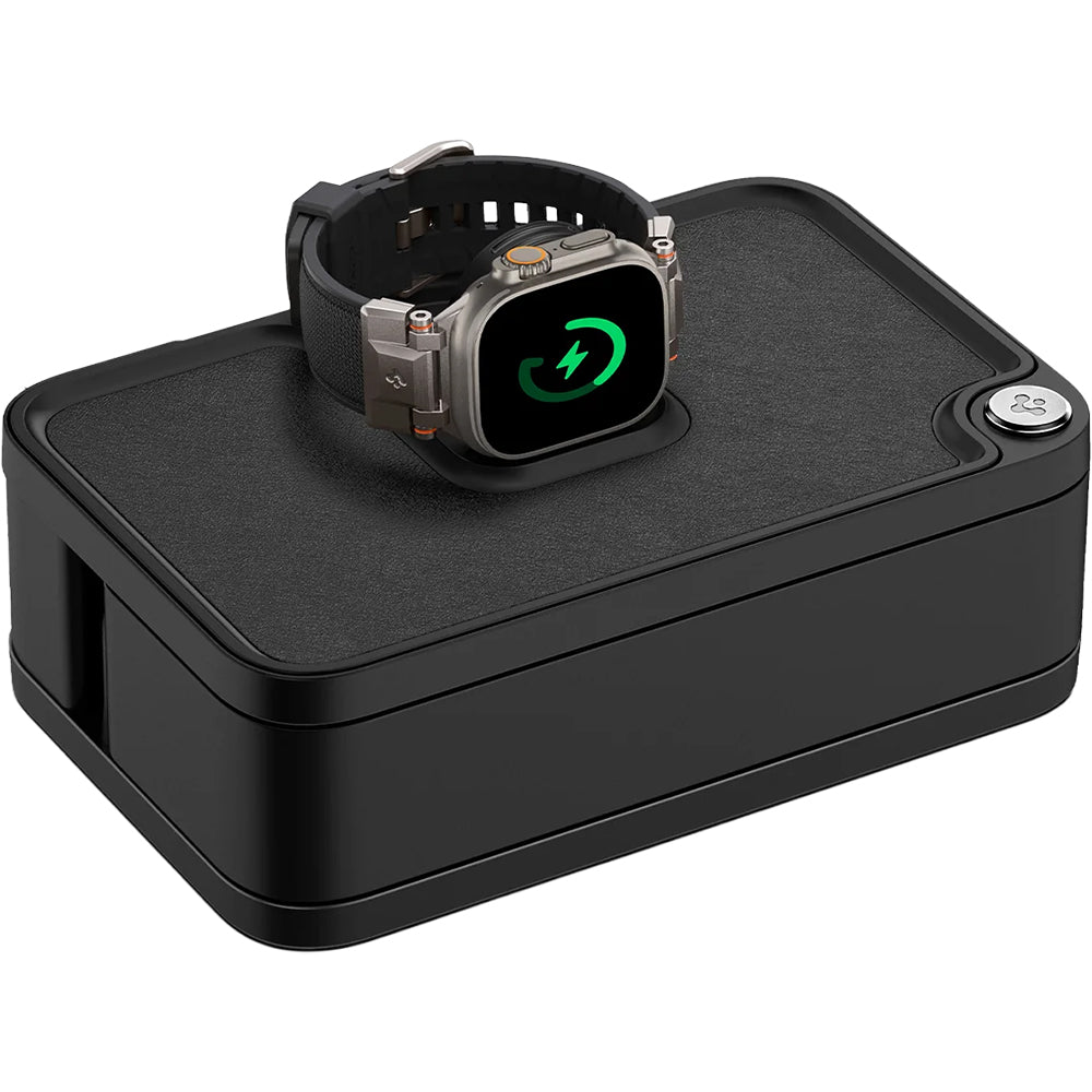 Ladestation mit Organizer und Schublade für Apple Watch Qi Ladegeräte, Spigen Watch Organizer S340, Schwarz