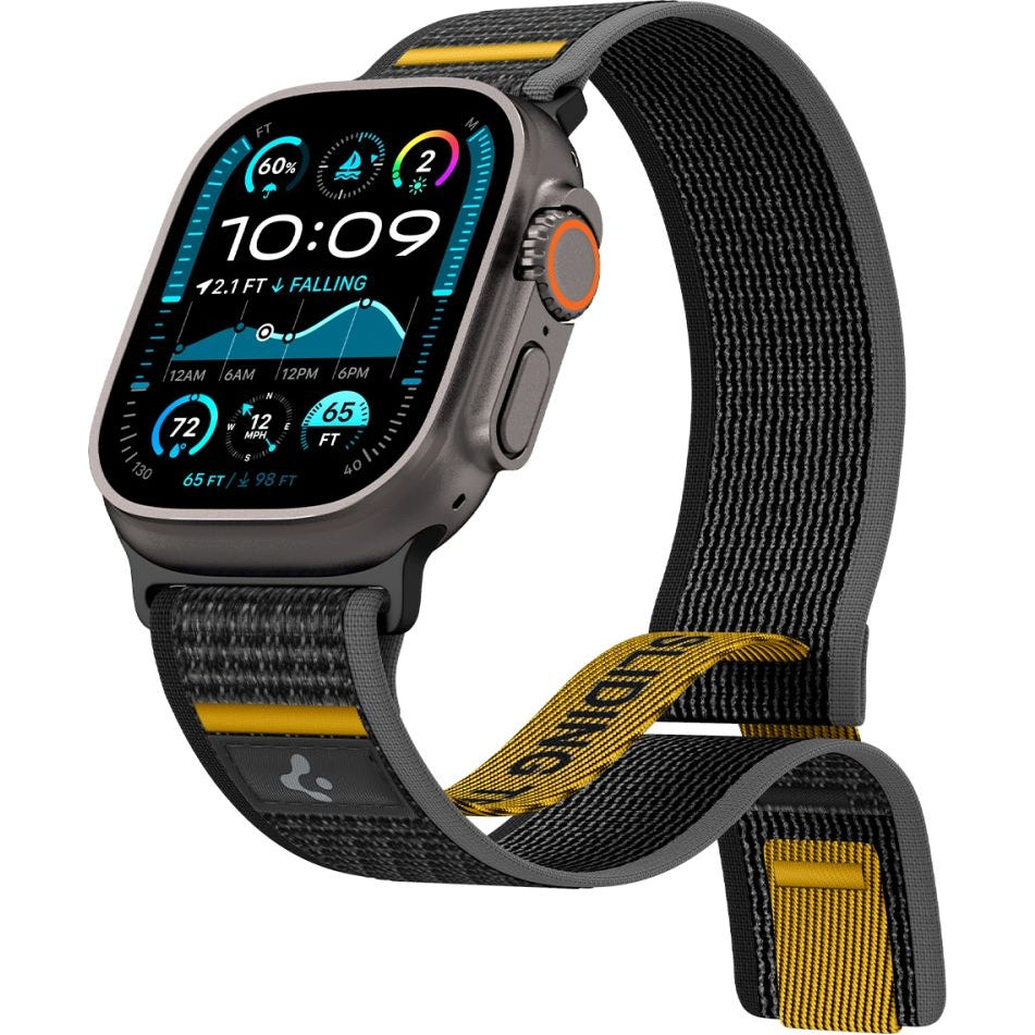 Armband für Apple Watch 49/46/45/44 mm, Spigen Athlex Air, Schwarz