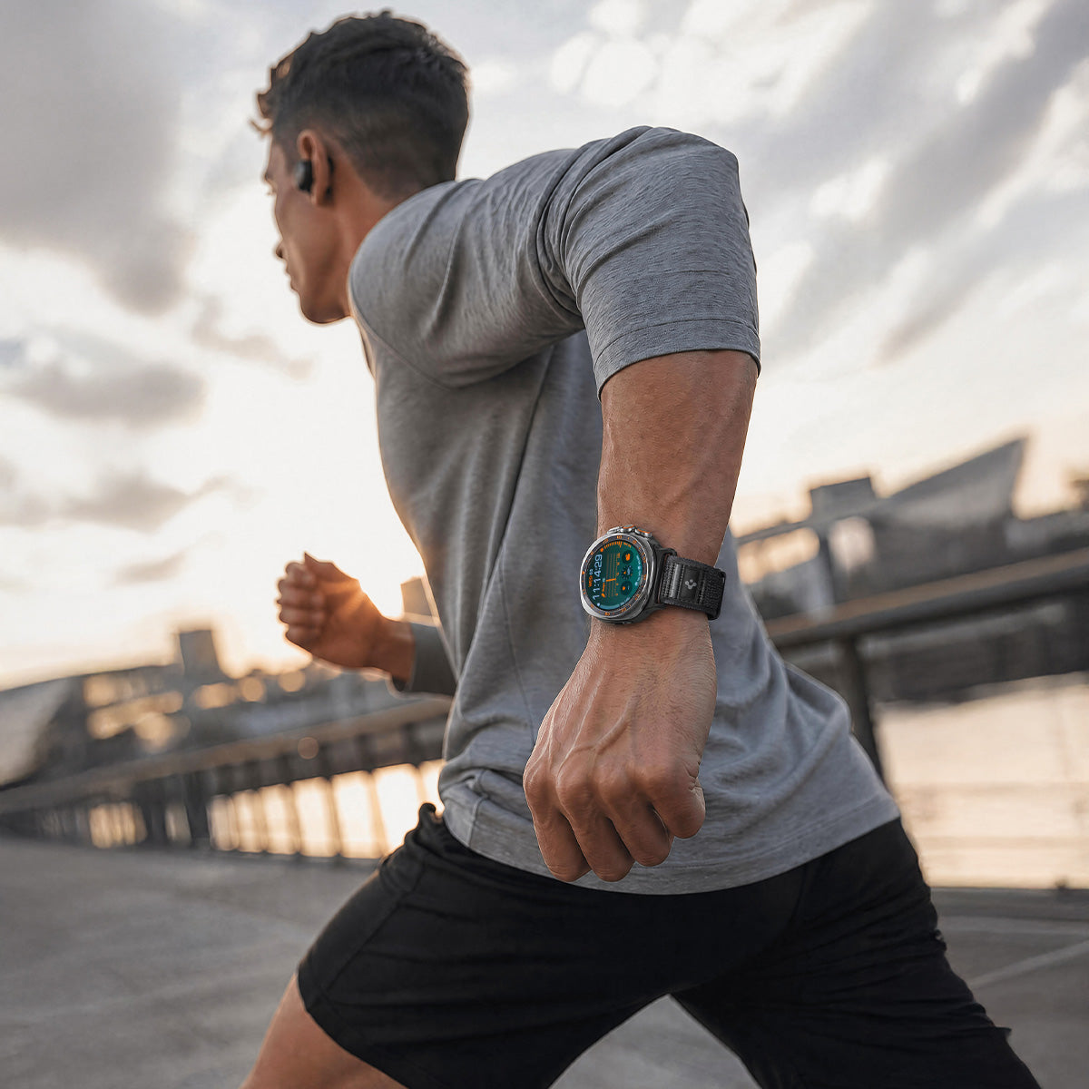 Armband für Galaxy Watch Ultra 2 / Ultra, Spigen Athlex Air, Schwarz