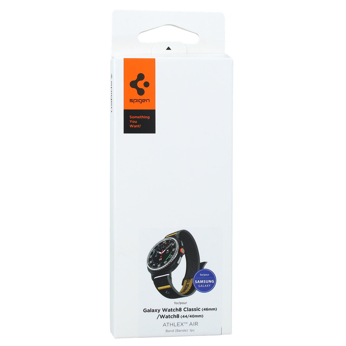 Armband für Galaxy Watch 9 40 mm / 44 mm / 8 40 mm / 44 mm / 8 Classic 46 mm, Classic 46 mm, Spigen Athlex Air, Schwarz