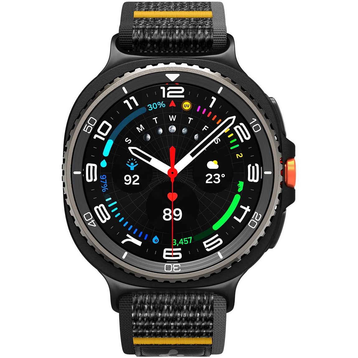 Armband für Galaxy Watch 9 40 mm / 44 mm / 8 40 mm / 44 mm / 8 Classic 46 mm, Classic 46 mm, Spigen Athlex Air, Schwarz