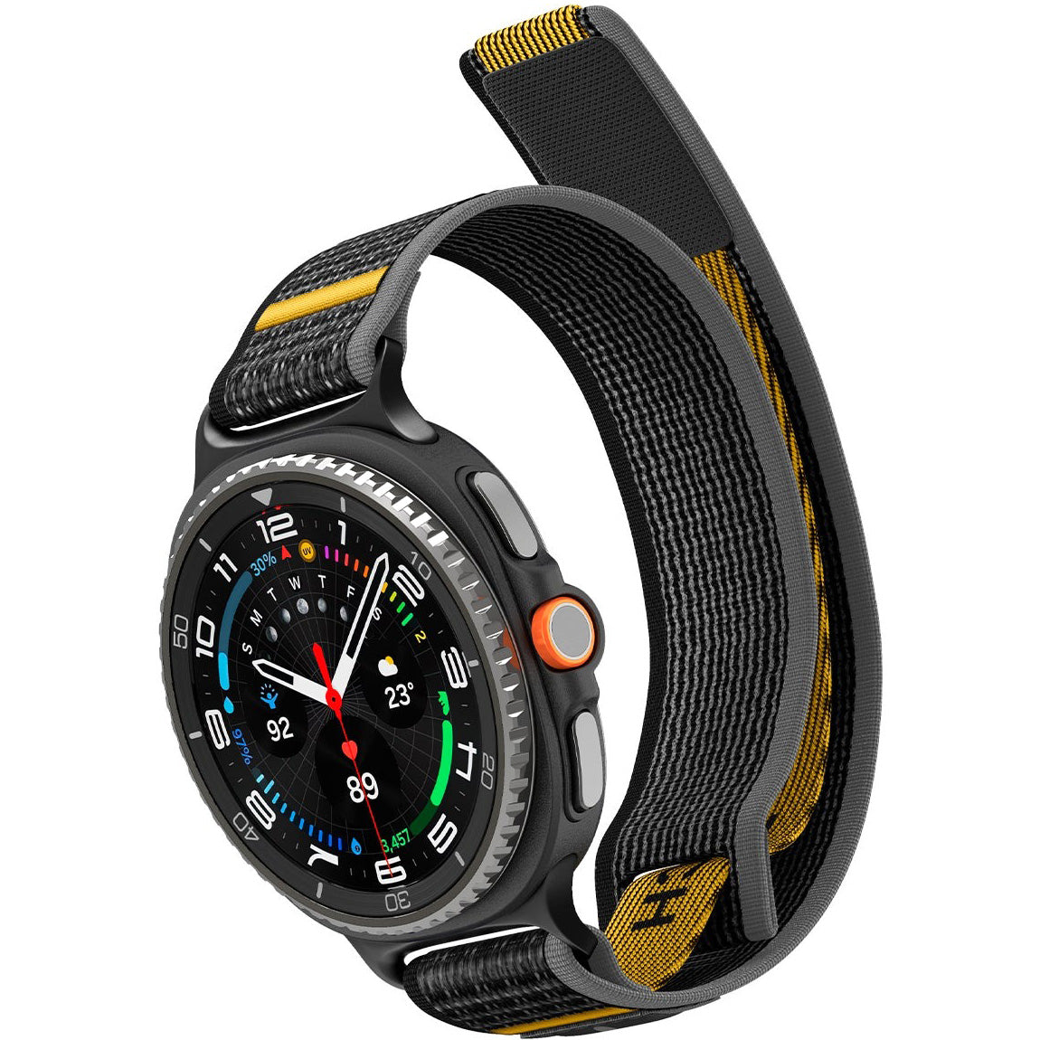 Armband für Galaxy Watch 9 40 mm / 44 mm / 8 40 mm / 44 mm / 8 Classic 46 mm, Classic 46 mm, Spigen Athlex Air, Schwarz