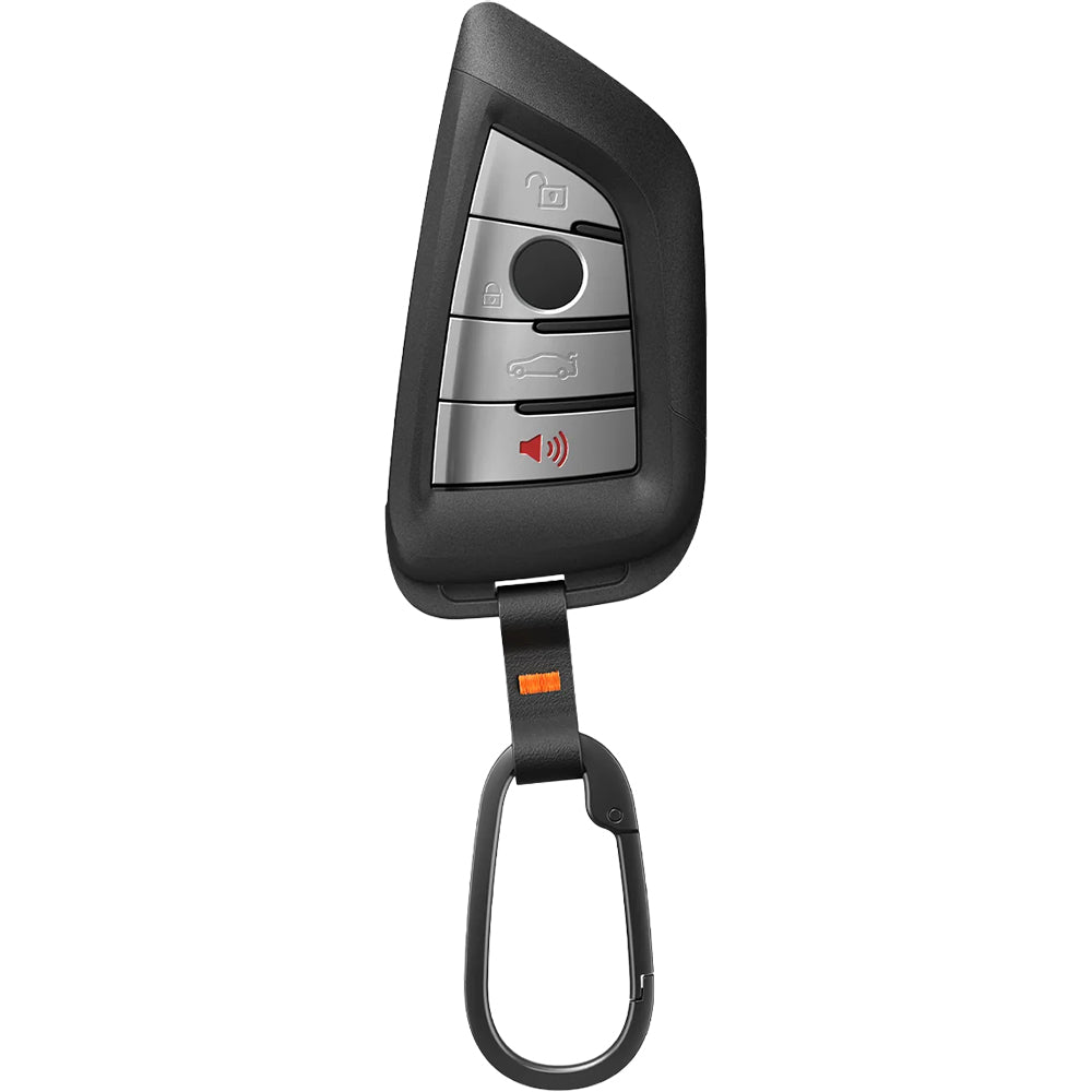 Schlüsselhülle für BMW Smart Key G-Series, Spigen BK100 Key Fob Case, Schwarz mit Carbon-Akzent