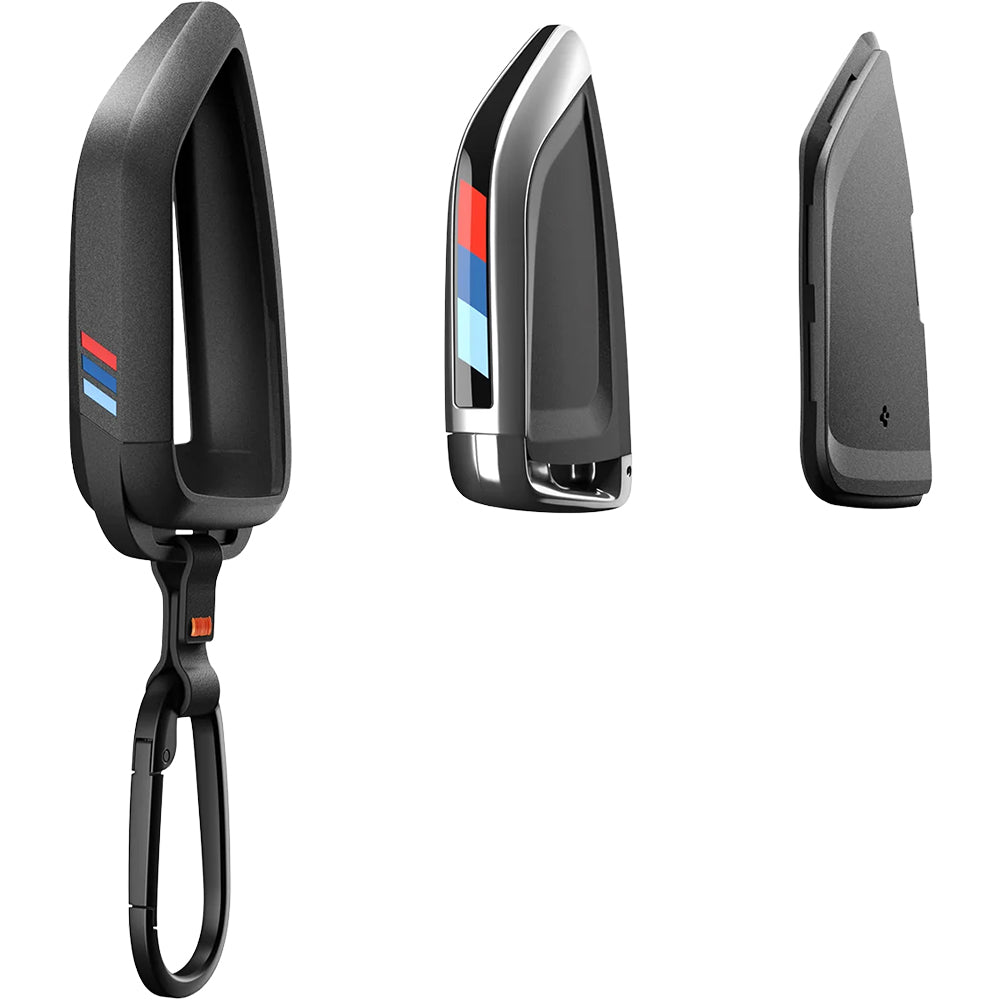 Schlüsselhülle für BMW Smart Key G-Series, Spigen BK100 Key Fob Case, Schwarz mit Carbon-Akzent
