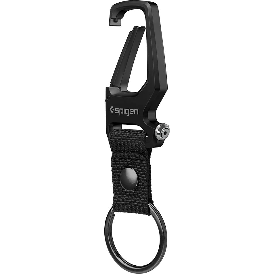Schlüsselanhänger mit Karabiner und Flaschenöffner, Spigen Carabiner with KeyRing, Schwarz