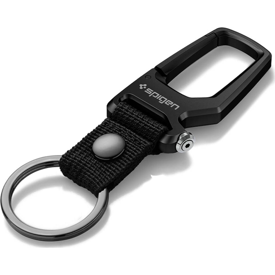 Schlüsselanhänger mit Karabiner und Flaschenöffner, Spigen Carabiner with KeyRing, Schwarz