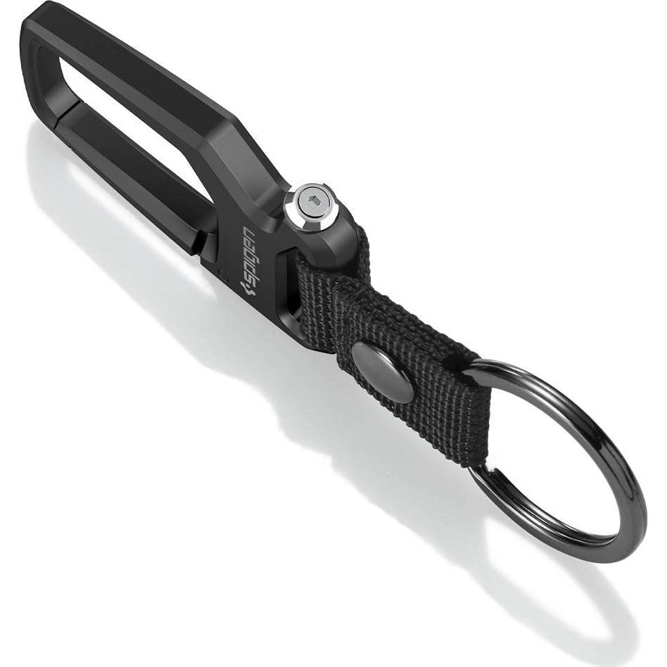 Schlüsselanhänger mit Karabiner und Flaschenöffner, Spigen Carabiner with KeyRing, Schwarz