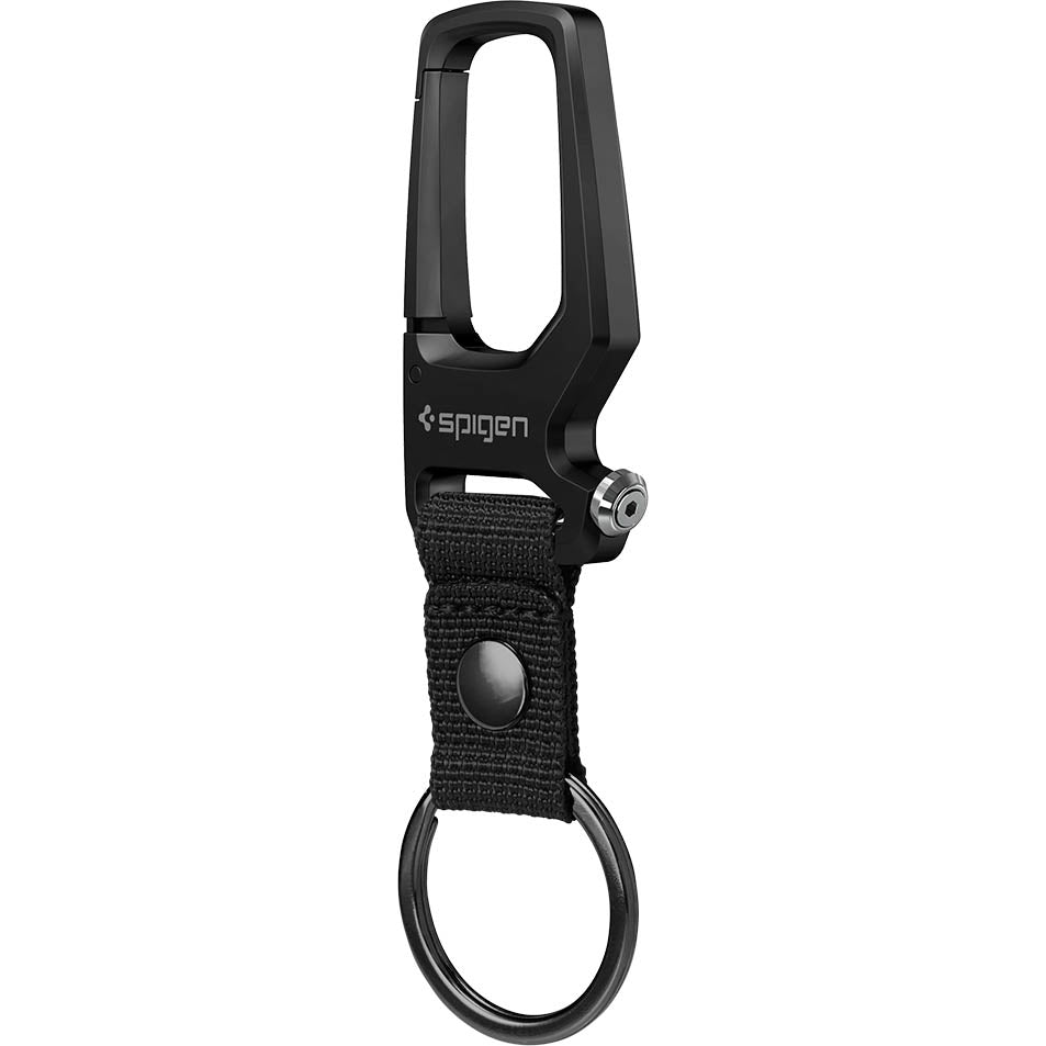 Schlüsselanhänger mit Karabiner und Flaschenöffner, Spigen Carabiner with KeyRing, Schwarz