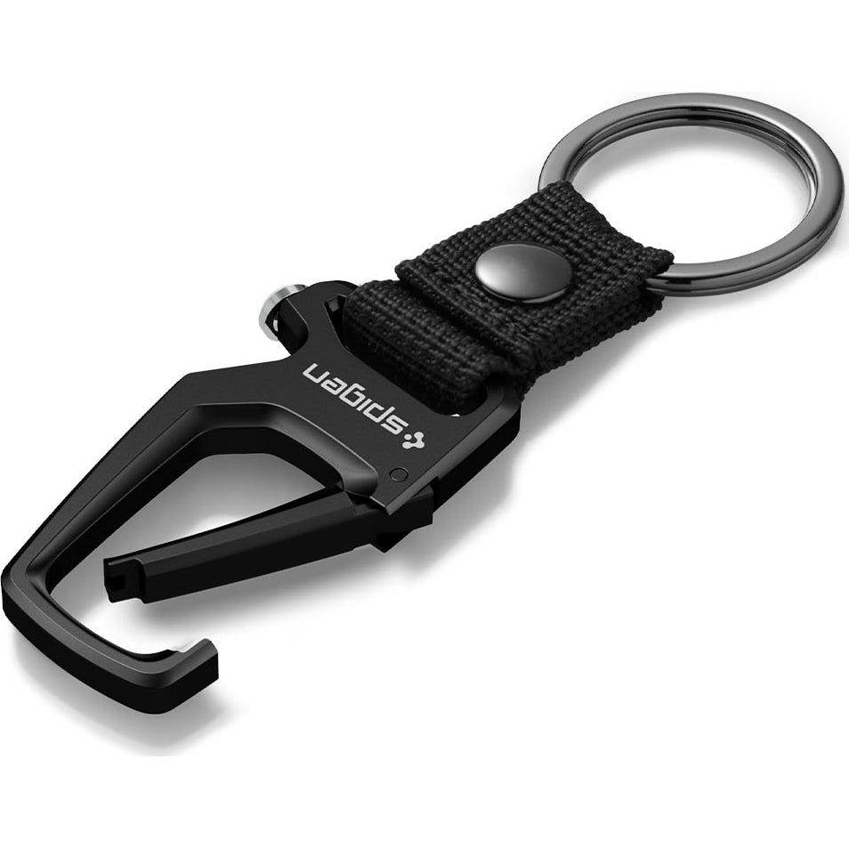 Schlüsselanhänger mit Karabiner und Flaschenöffner, Spigen Carabiner with KeyRing, Schwarz
