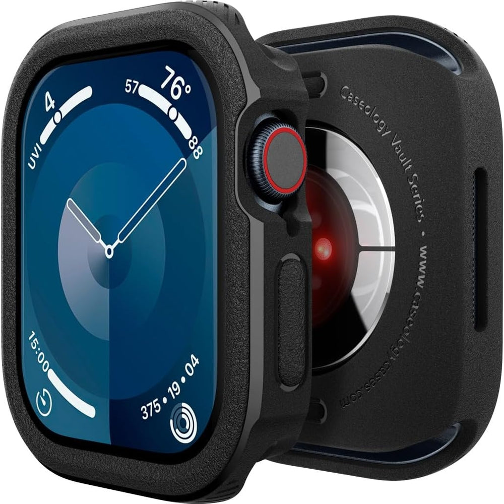 Schutzhülle für Apple Watch 10 46 mm, Spigen Caseology Vault, Schwarz