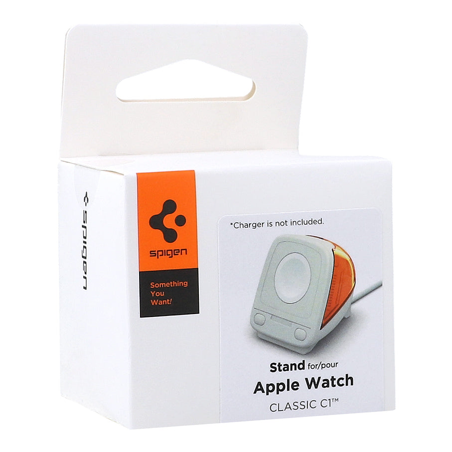 Dockingstation für Apple Watch Ladegerät, Spigen Classic C1 Stand, Orange