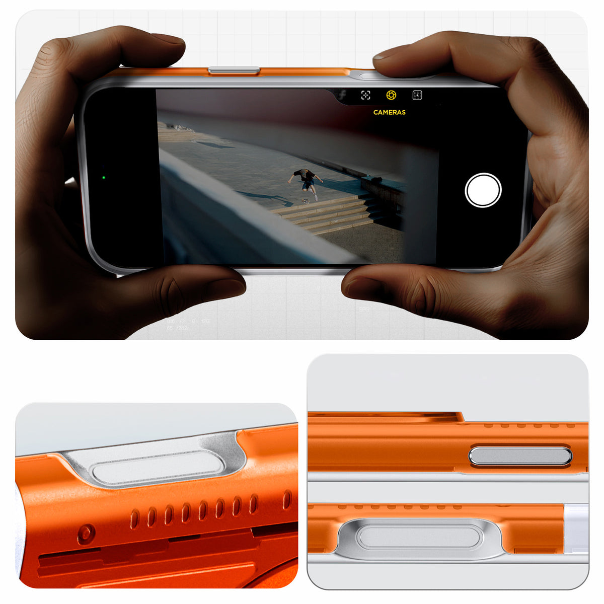 Handyhülle für iPhone 17 Pro, Spigen Classic C1 Mag mit MagSafe, Orange
