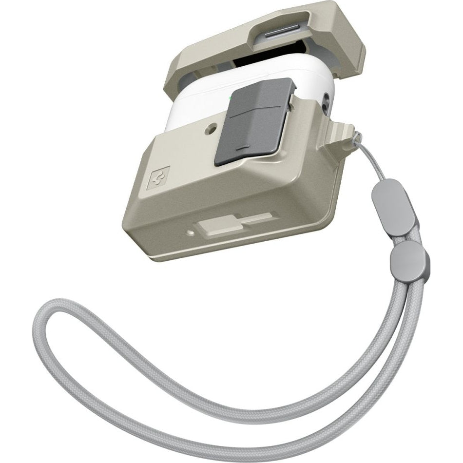 Hülle mit Schlüsselband für AirPods Pro 3, Spigen Classic LS, Beige