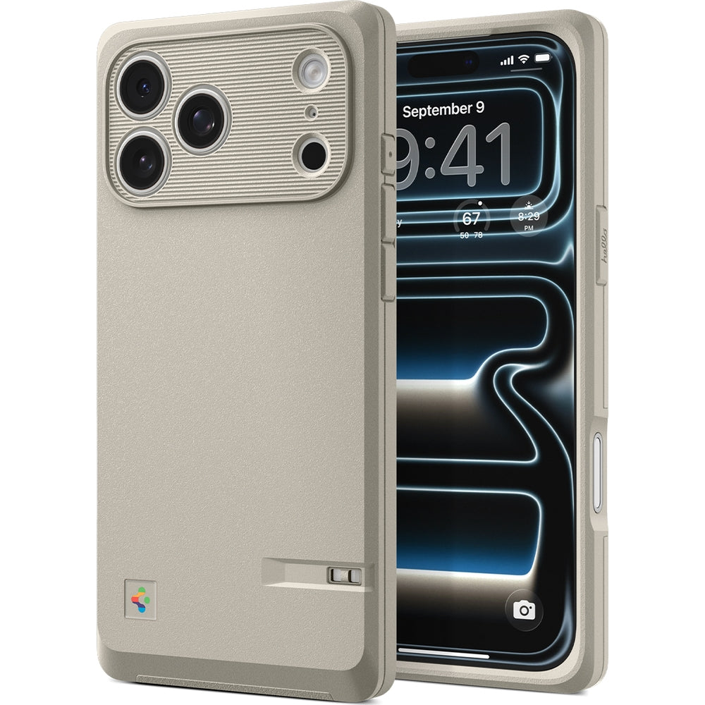Handyhülle für iPhone 17 Pro Max, Spigen Classic LS mit MagSafe, Beige