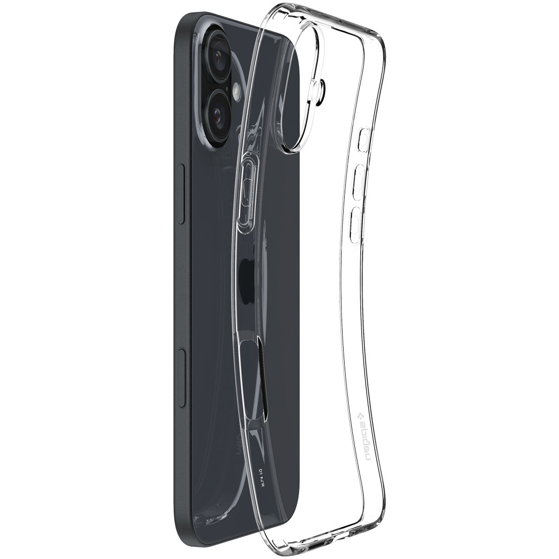 Handyhülle für iPhone 16, Spigen Crystal Flex, Transparent