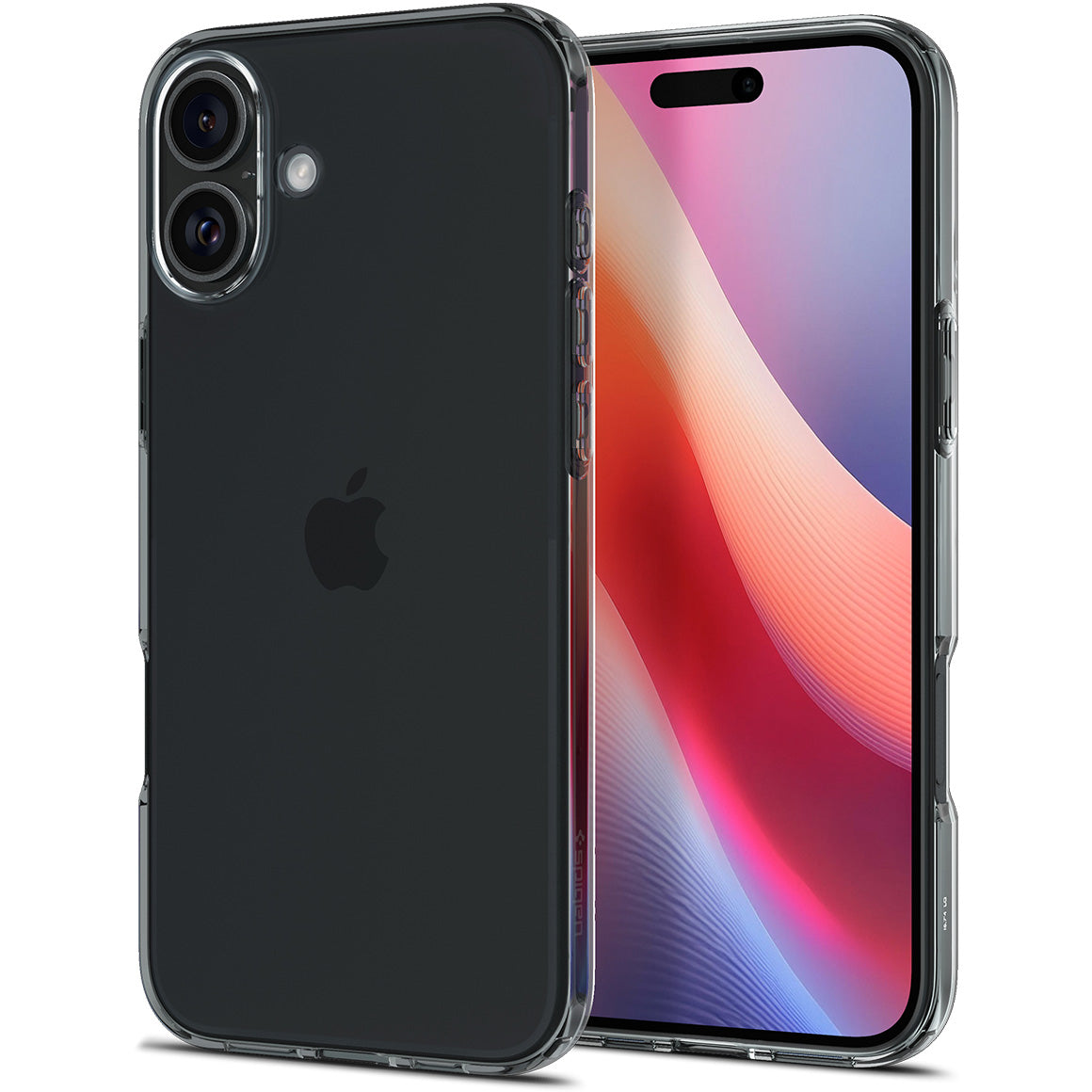 Handyhülle für iPhone 16, Spigen Crystal Flex, Rauchfarben