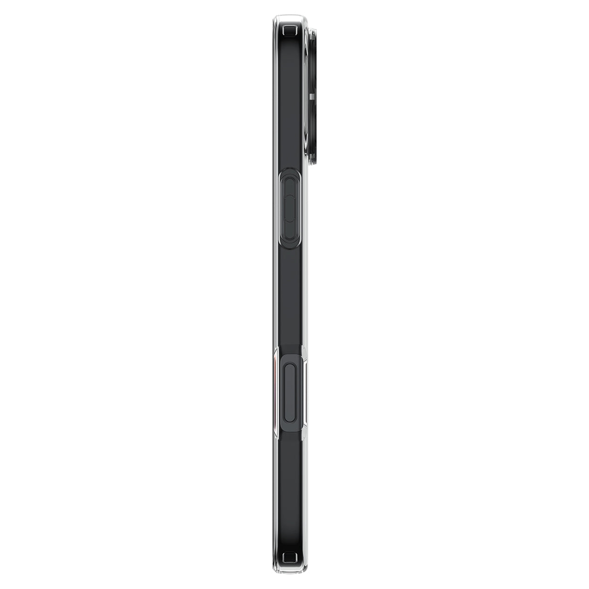 Handyhülle für iPhone 16, Spigen Crystal Flex, Rauchfarben