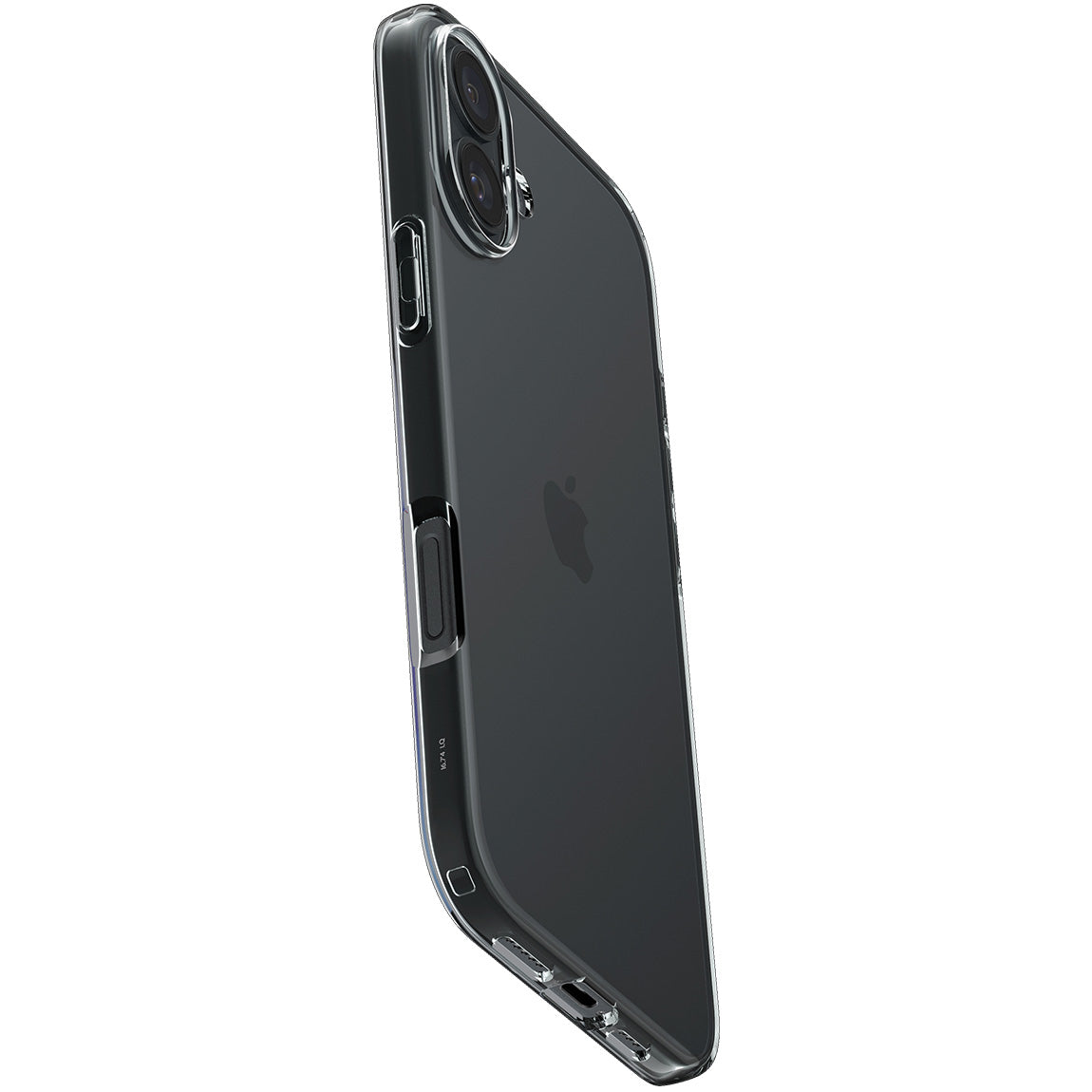 Handyhülle für iPhone 16, Spigen Crystal Flex, Rauchfarben