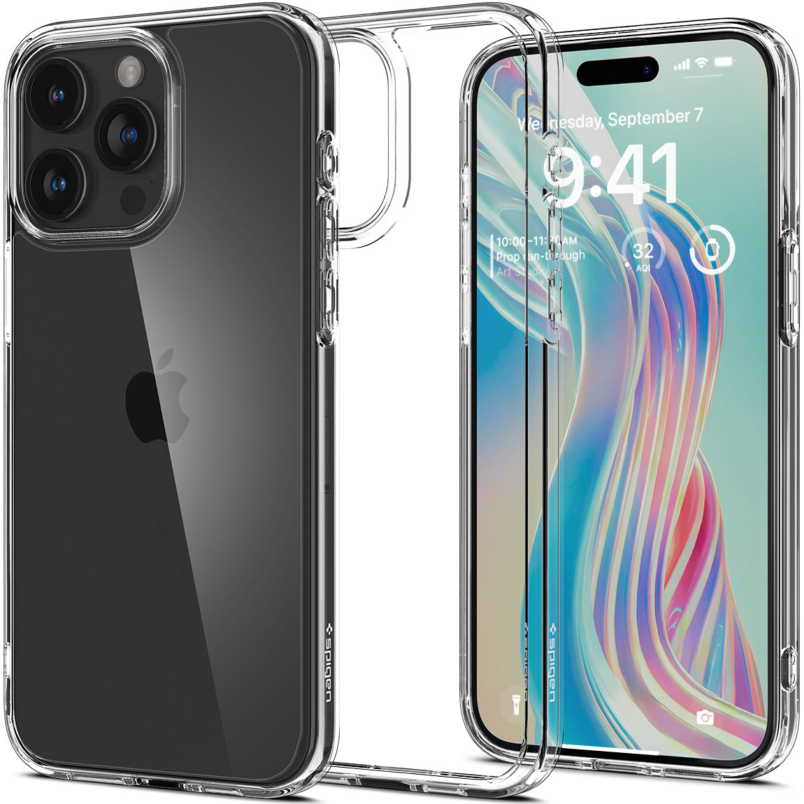 Schutzhülle Spigen Crystal Hybrid für Apple iPhone 15 Pro, Transparent