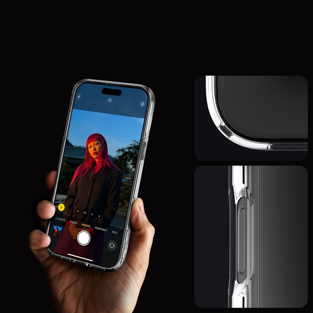 Handyhülle für iPhone 16 Pro Max, Spigen Crystal Hybrid, Transparent