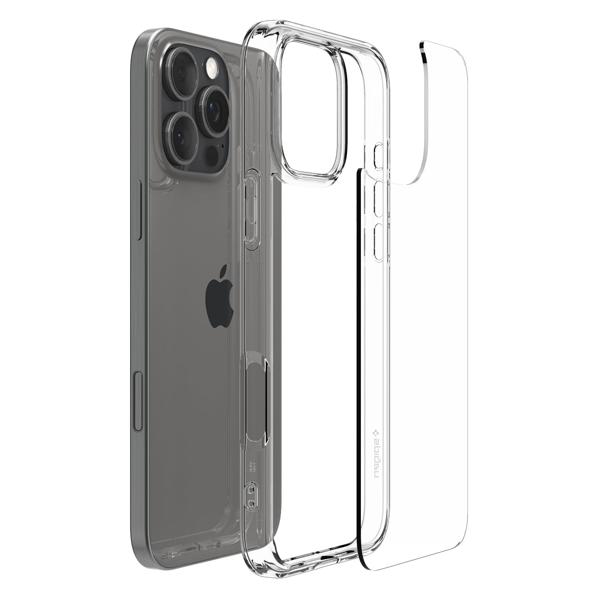 Handyhülle für iPhone 16 Pro Max, Spigen Crystal Hybrid, Transparent