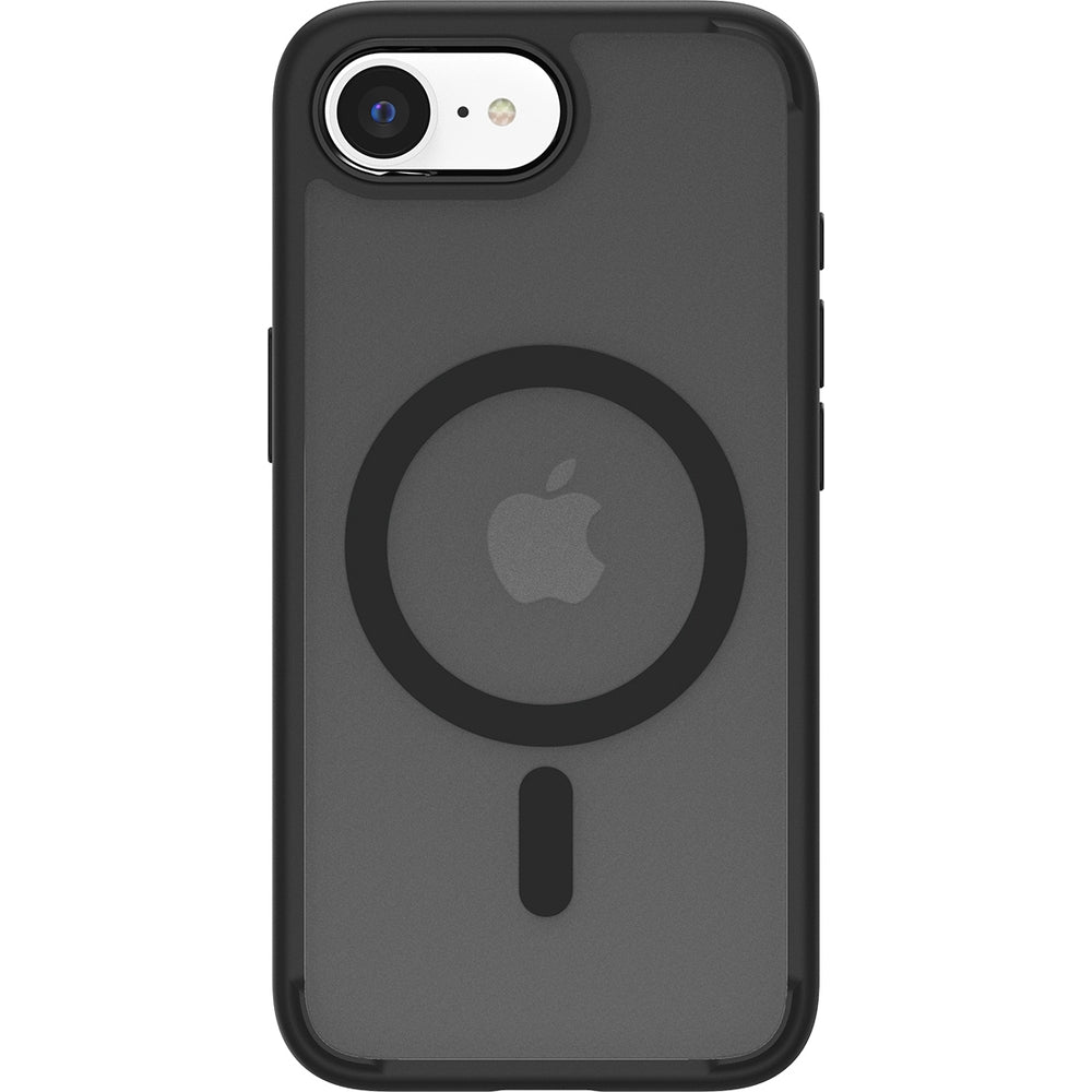 Handyhülle für iPhone 17e / 16e, Spigen Crystal Hybrid Mag mit MagSafe, Grau-Schwarz