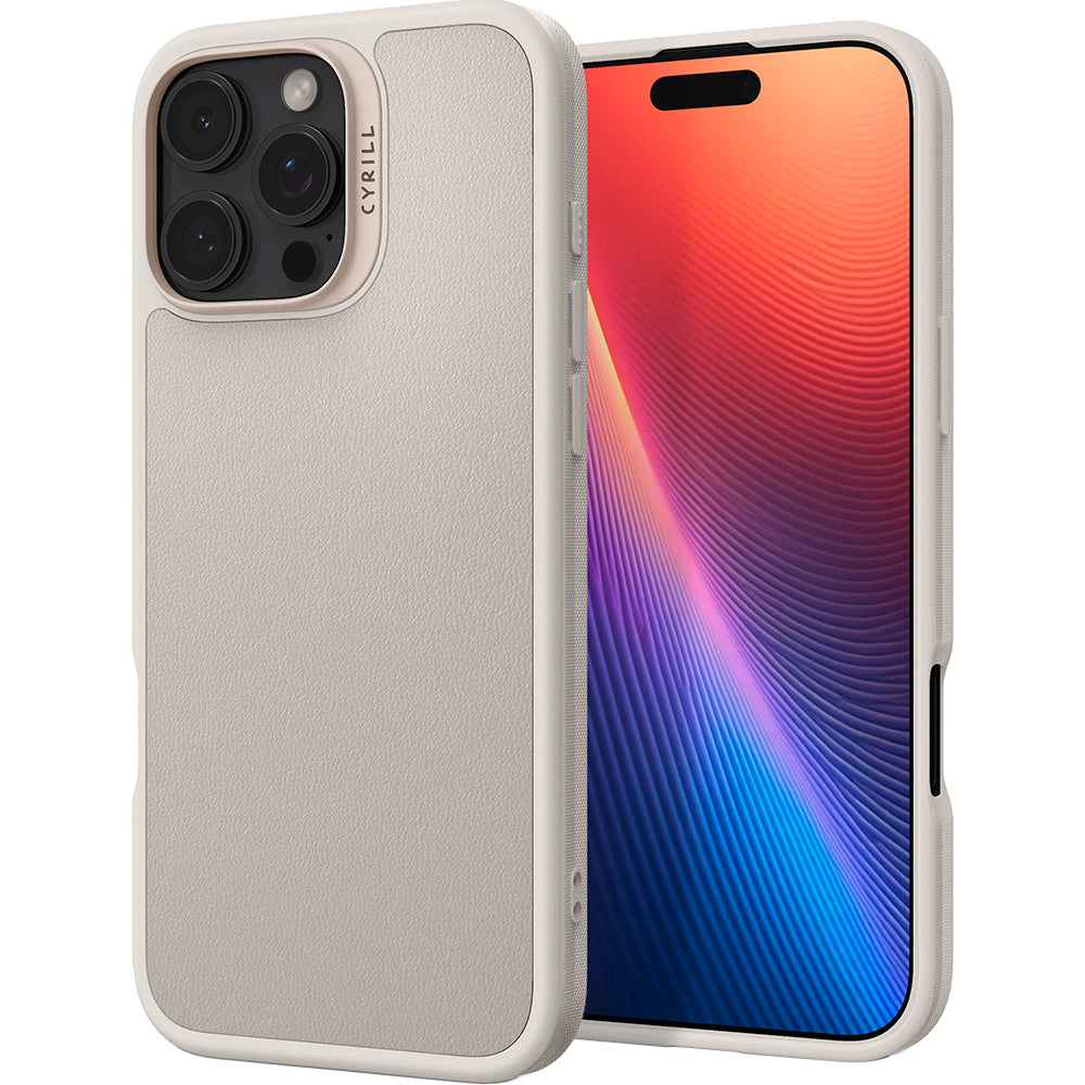 Handyhülle für iPhone 16 Pro, Spigen Cyrill Kajuk Mag mit MagSafe, Beige