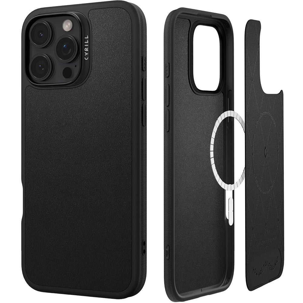 Handyhülle für iPhone 16 Pro Max, Spigen Cyrill Kajuk Mag mit MagSafe, Schwarz