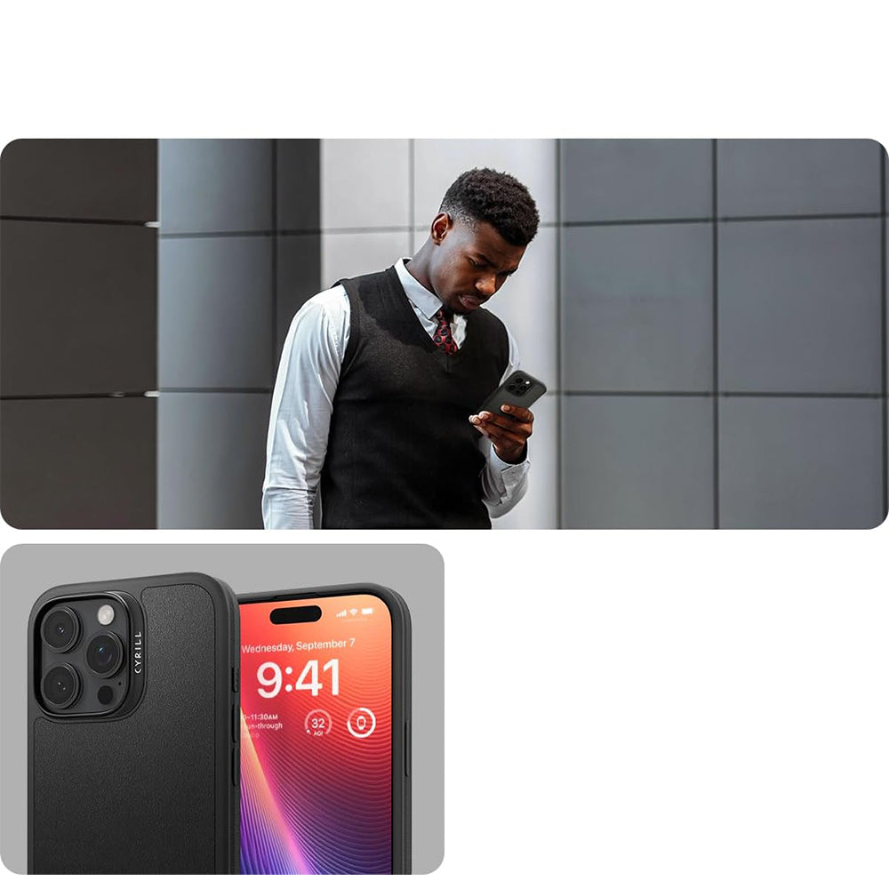 Handyhülle für iPhone 16 Pro Max, Spigen Cyrill Kajuk Mag mit MagSafe, Schwarz