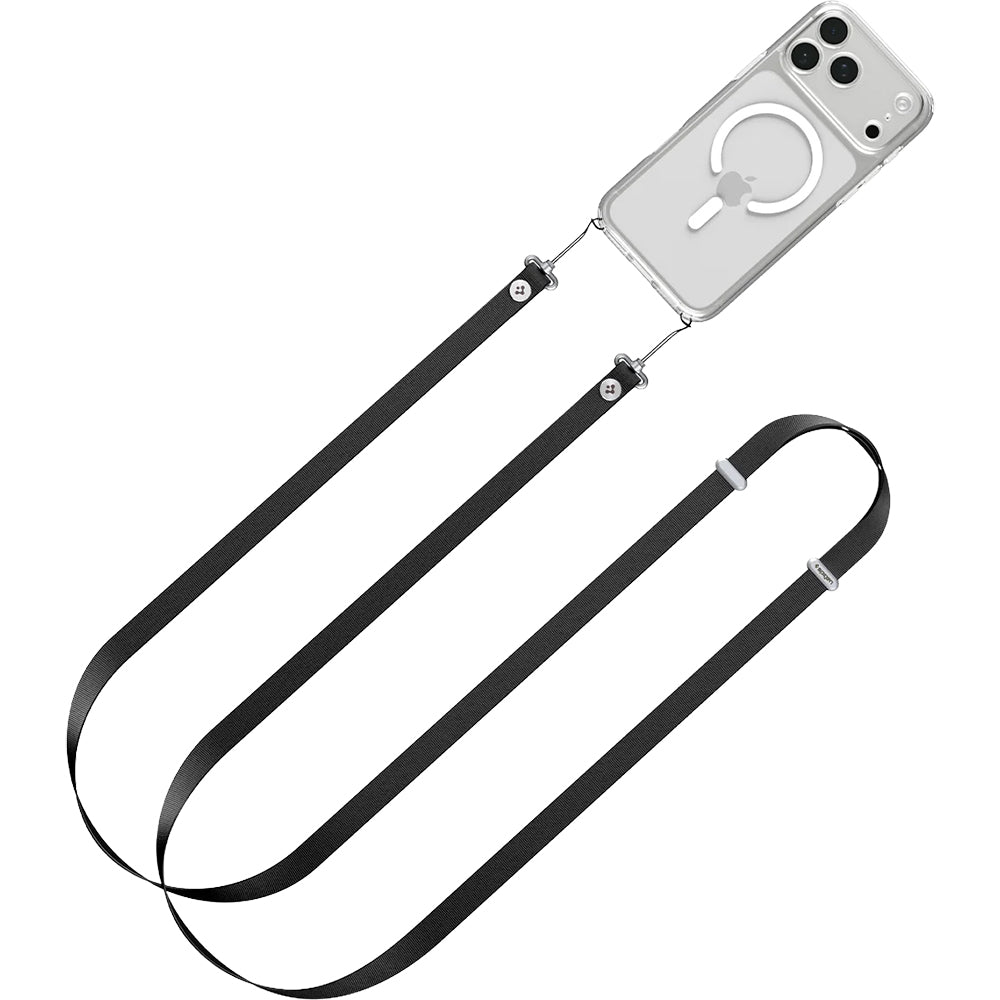 Umhängeband für Smartphone und Kamera, Spigen Lanyard Strap DA30L, Schwarz