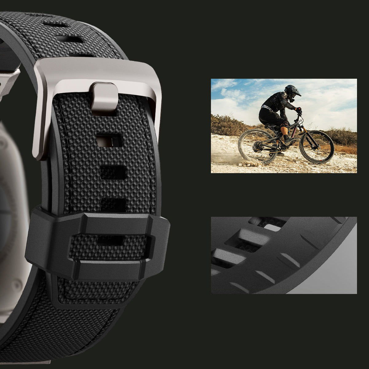 Armband Spigen DuraPro Armor für Apple Watch 49/46/45/44 mm, Schwarz und Beige