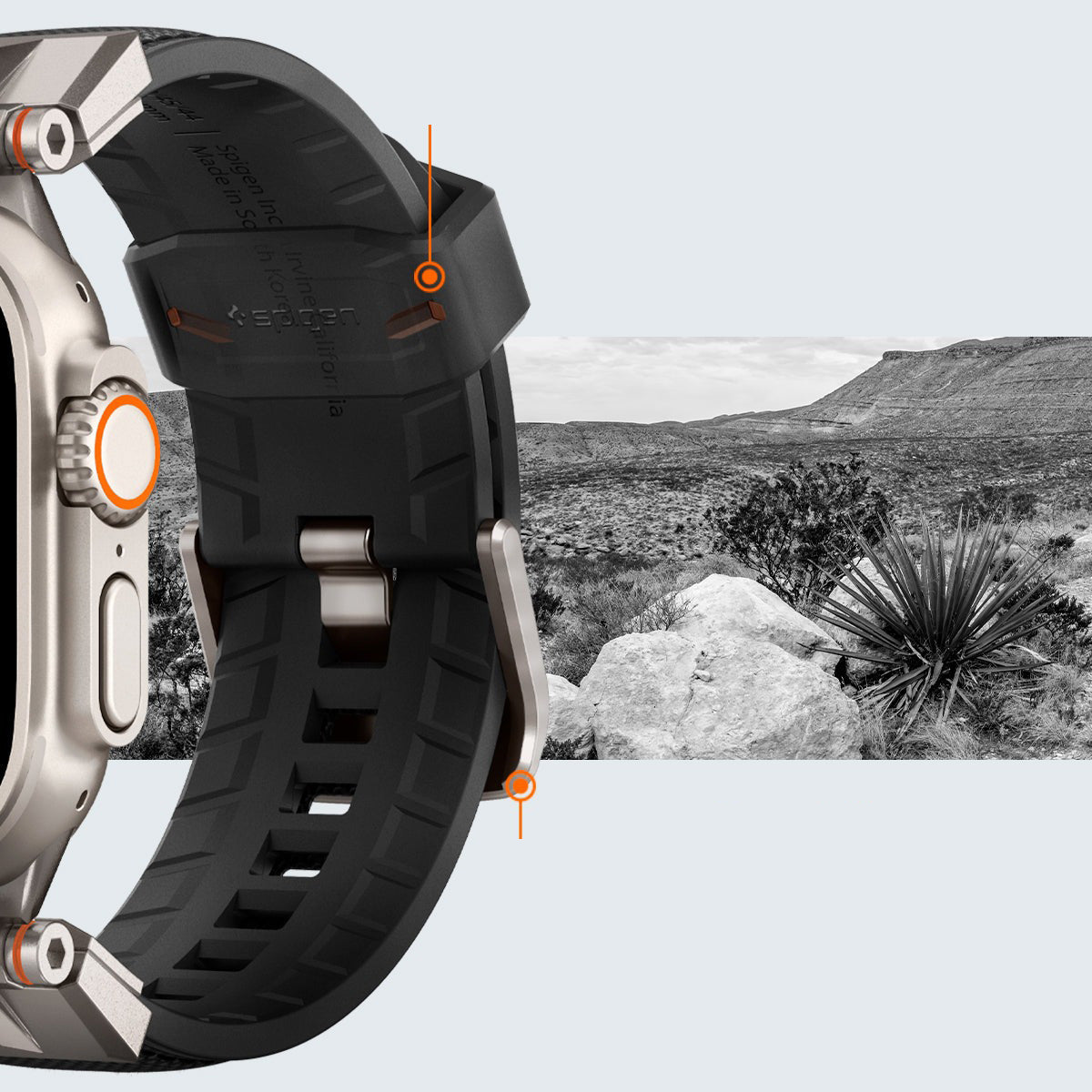 Armband Spigen DuraPro Armor für Apple Watch 49/46/45/44 mm, Schwarz und Beige
