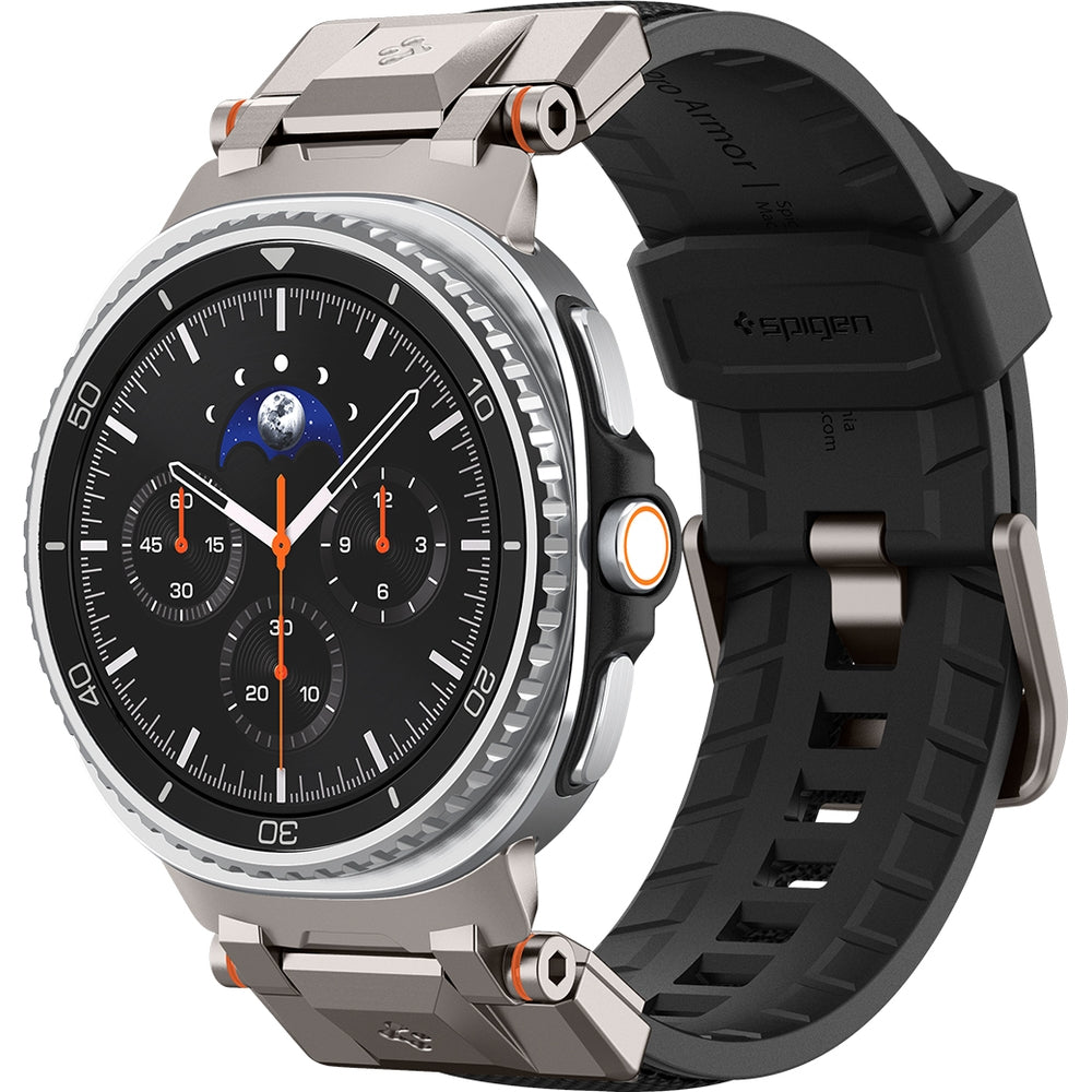 Armband für Galaxy Watch 9 40 mm / 44 mm / 8 40 mm / 44 mm / 8 Classic 46 mm, Spigen DuraPro Armor, Schwarz