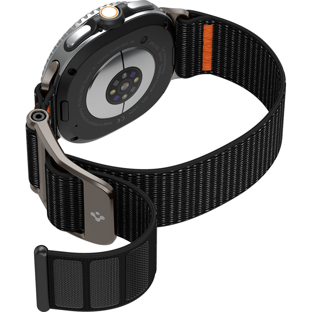 Armband für Galaxy Watch 9 40 mm / 44 mm / 8 40 mm / 44 mm / 8 Classic 46 mm, Spigen DuraPro Flex Band, Schwarz