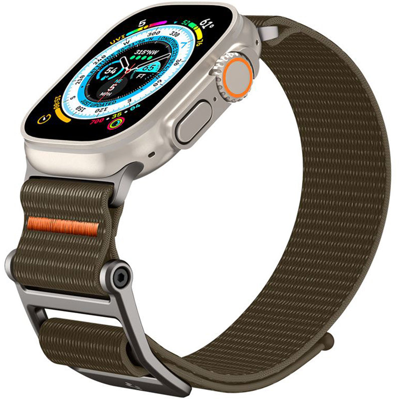 Armband für Apple Watch 49/46/45/44 mm, Spigen DuraPro Flex Ultra Band, Olivgrün